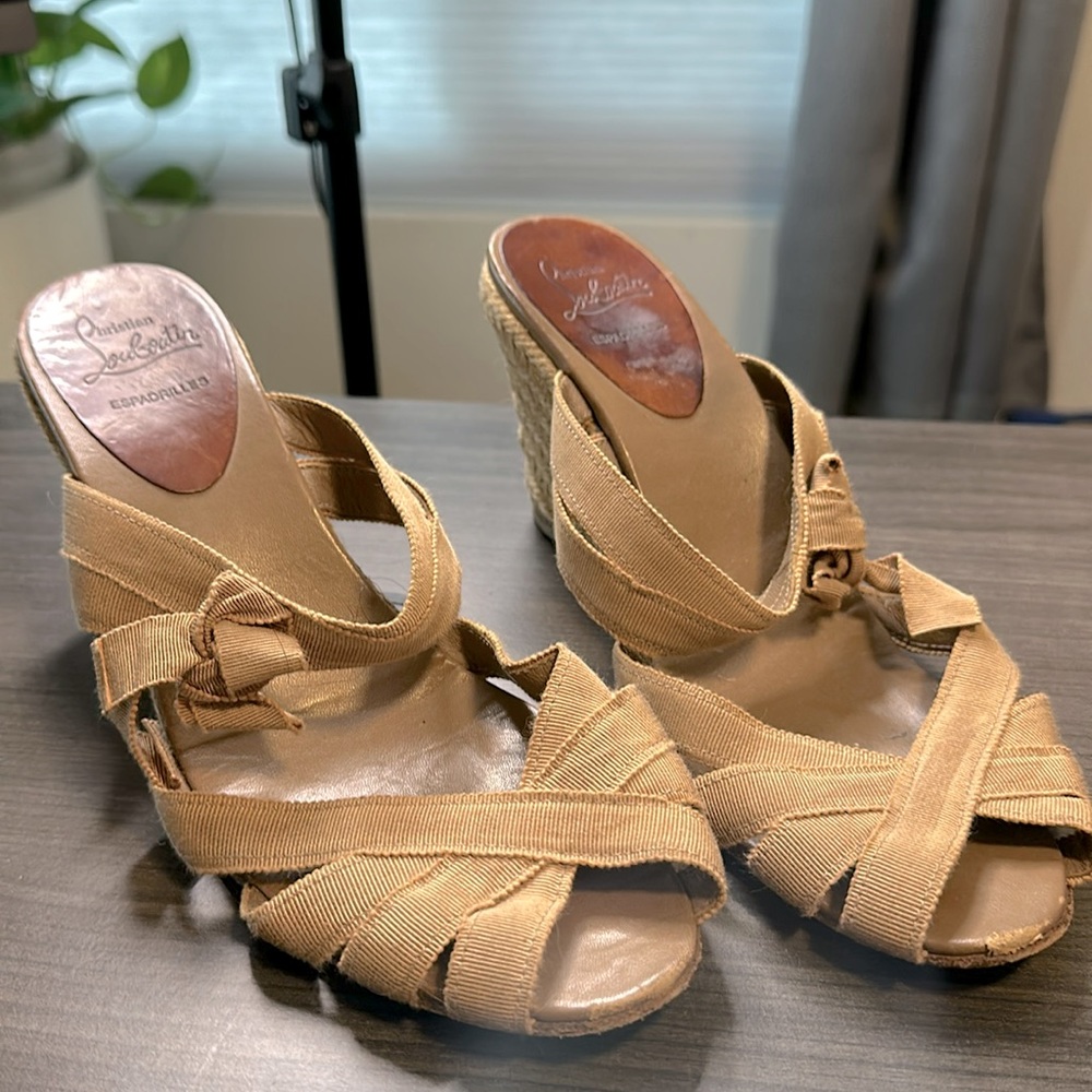 Christin Louboutin espadrille wedges